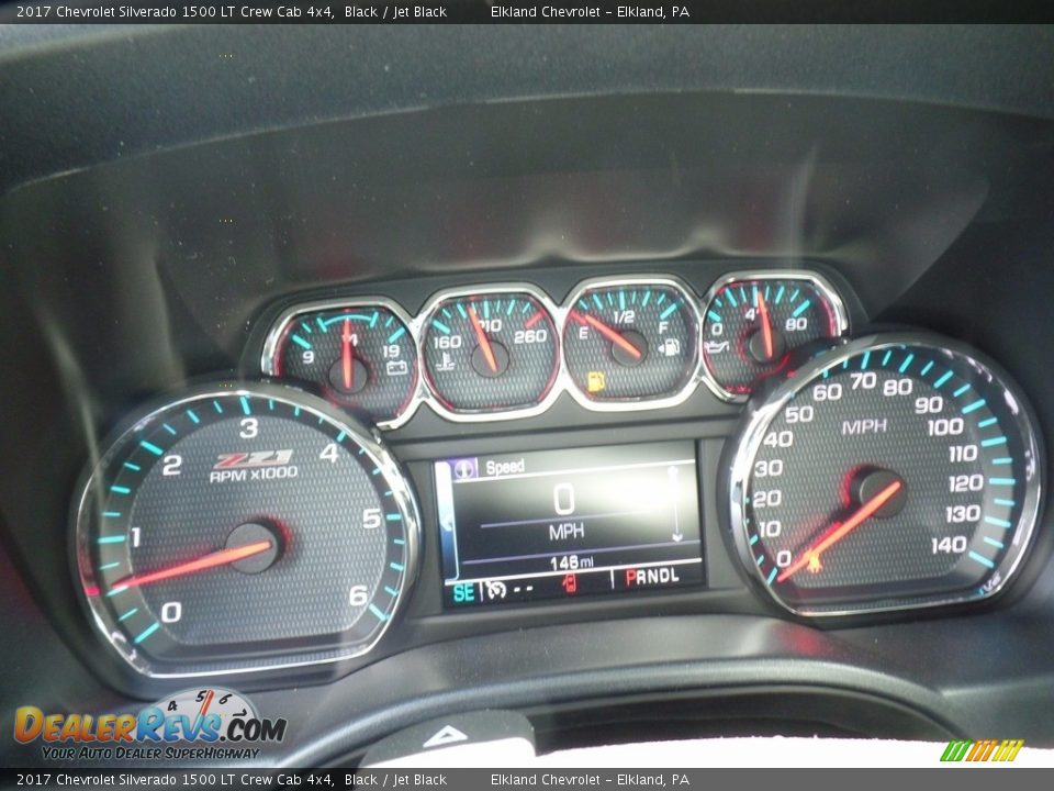 2017 Chevrolet Silverado 1500 LT Crew Cab 4x4 Black / Jet Black Photo #25