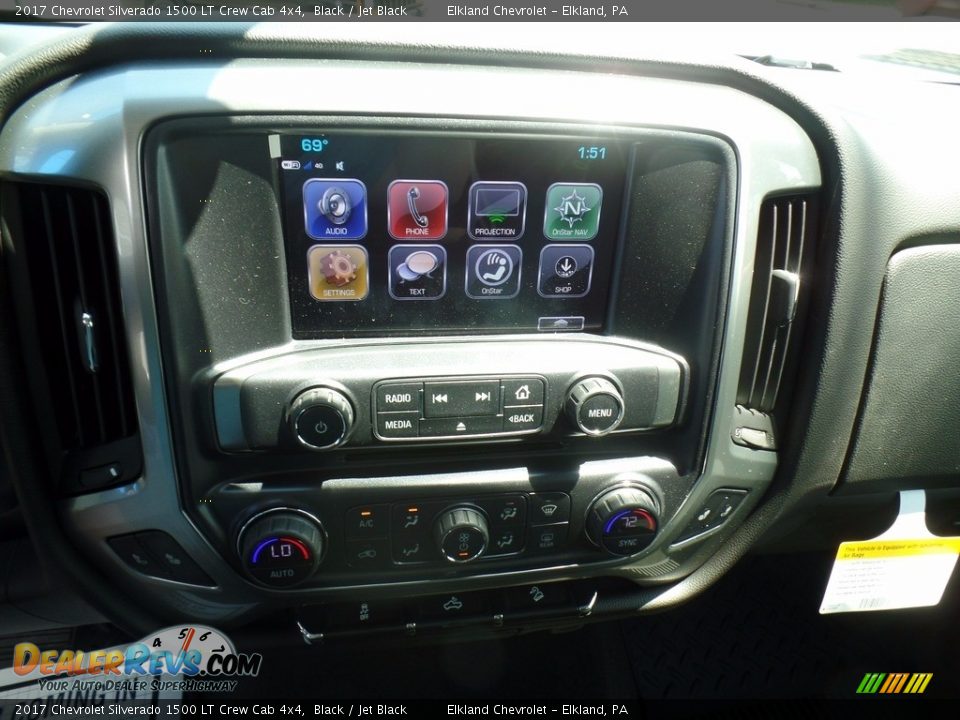 2017 Chevrolet Silverado 1500 LT Crew Cab 4x4 Black / Jet Black Photo #26