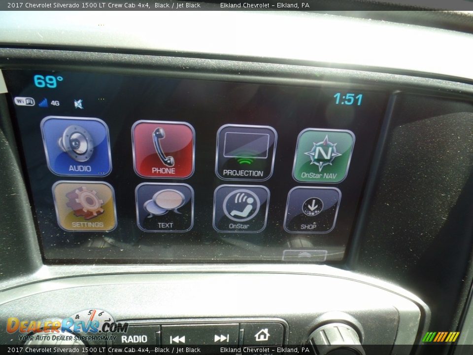 2017 Chevrolet Silverado 1500 LT Crew Cab 4x4 Black / Jet Black Photo #27