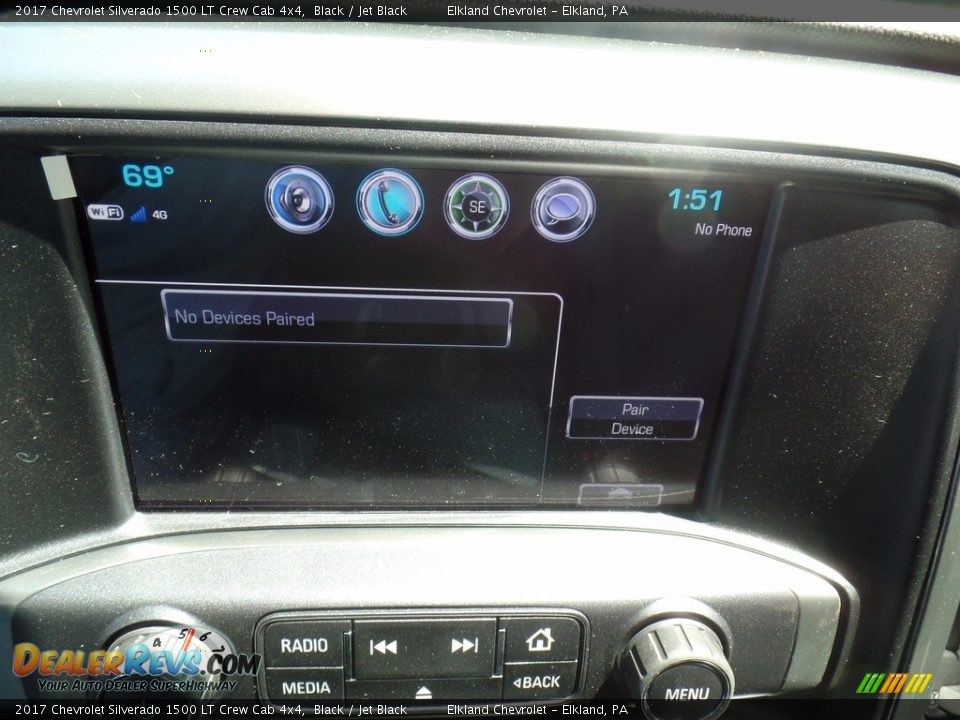 2017 Chevrolet Silverado 1500 LT Crew Cab 4x4 Black / Jet Black Photo #29