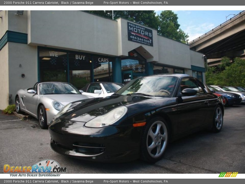 2000 Porsche 911 Carrera Cabriolet Black / Savanna Beige Photo #1