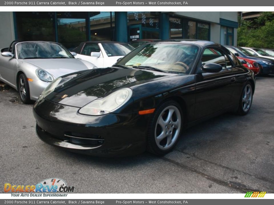 2000 Porsche 911 Carrera Cabriolet Black / Savanna Beige Photo #2