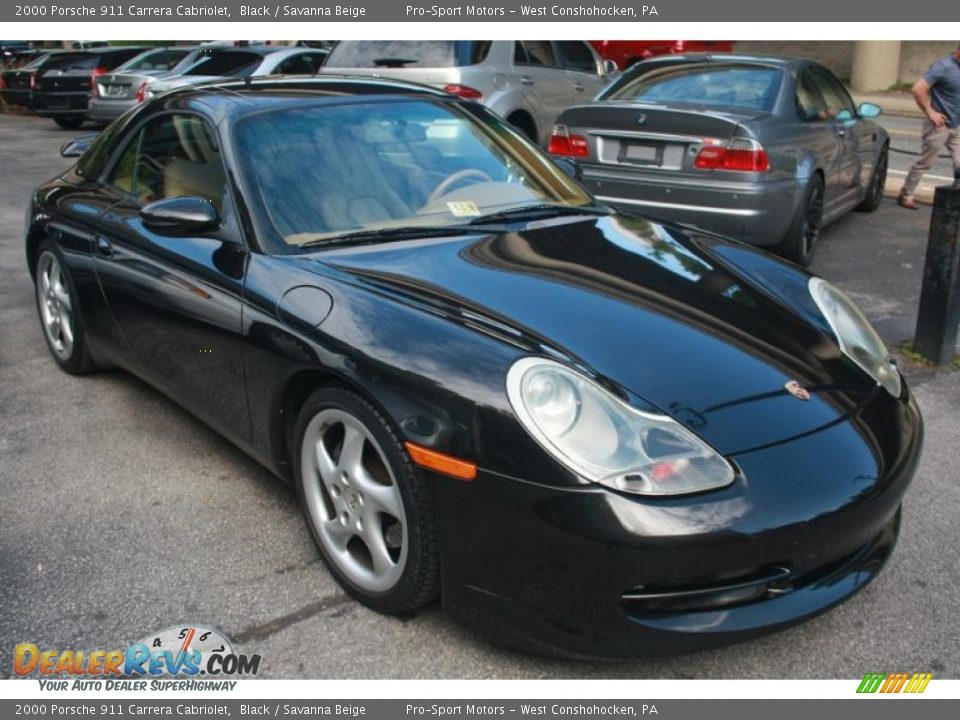 2000 Porsche 911 Carrera Cabriolet Black / Savanna Beige Photo #3