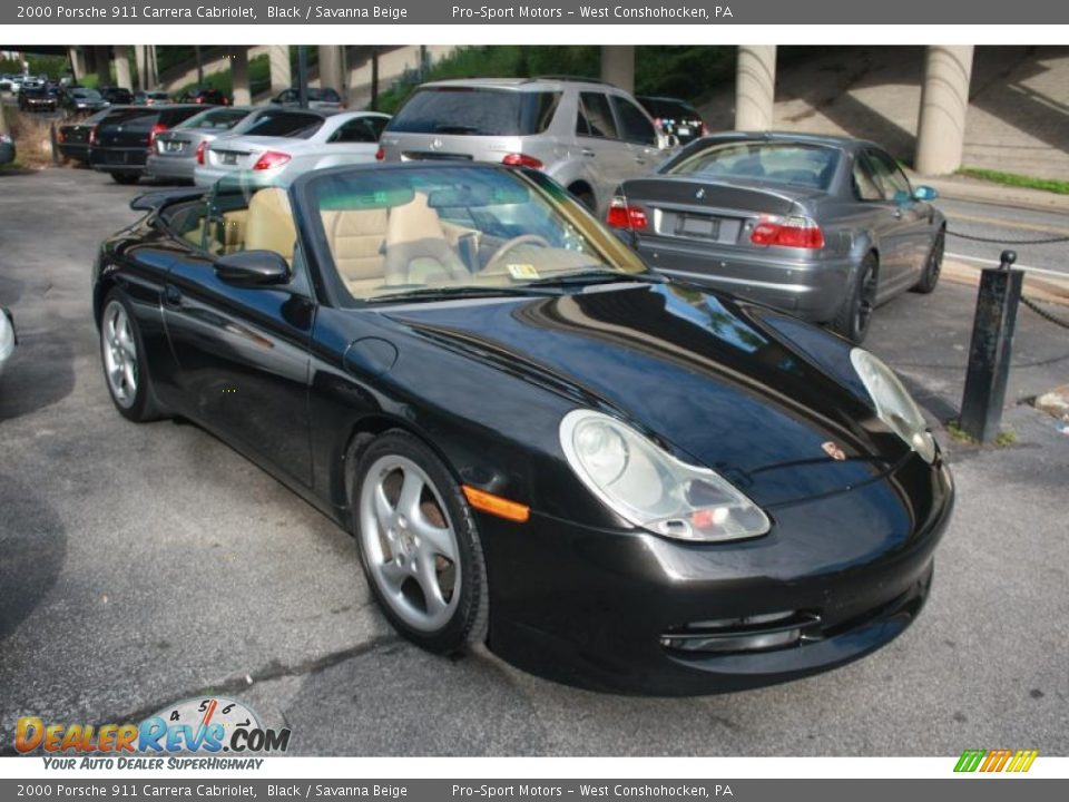 2000 Porsche 911 Carrera Cabriolet Black / Savanna Beige Photo #24