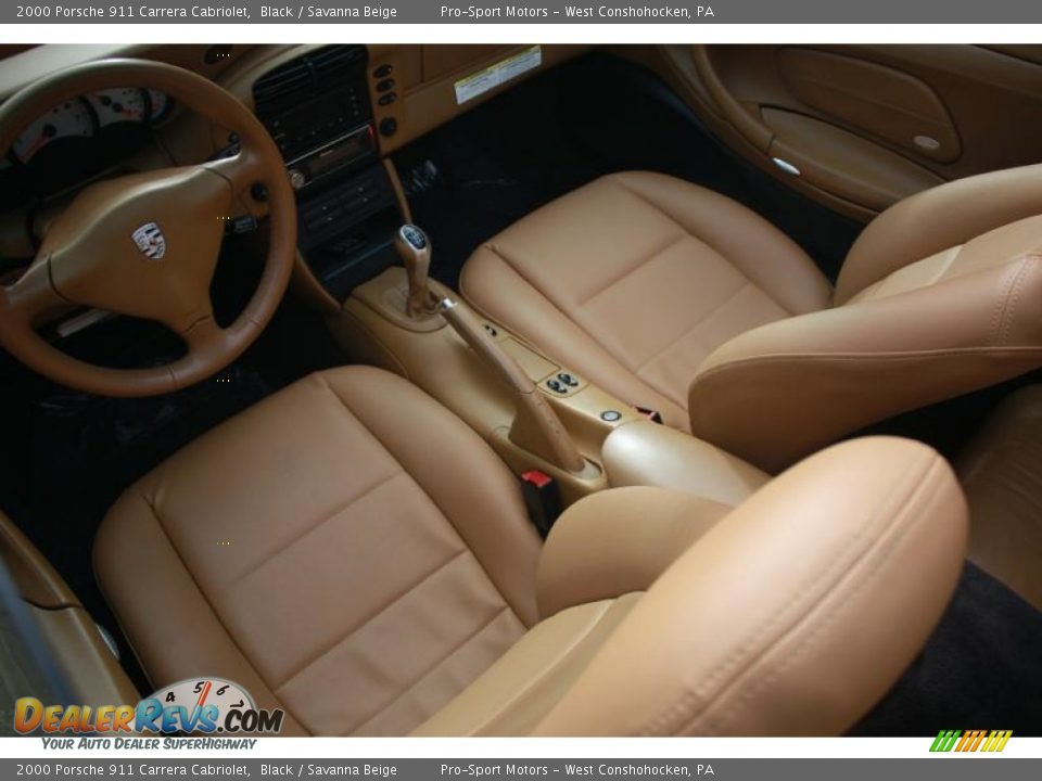 2000 Porsche 911 Carrera Cabriolet Black / Savanna Beige Photo #27