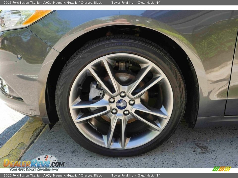 2016 Ford Fusion Titanium AWD Magnetic Metallic / Charcoal Black Photo #10