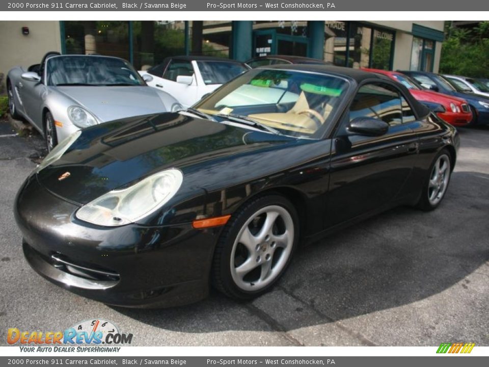 2000 Porsche 911 Carrera Cabriolet Black / Savanna Beige Photo #30