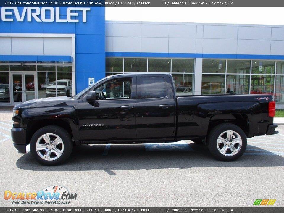 2017 Chevrolet Silverado 1500 Custom Double Cab 4x4 Black / Dark Ash/Jet Black Photo #2