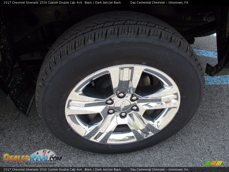 2017 Chevrolet Silverado 1500 Custom Double Cab 4x4 Black / Dark Ash/Jet Black Photo #3
