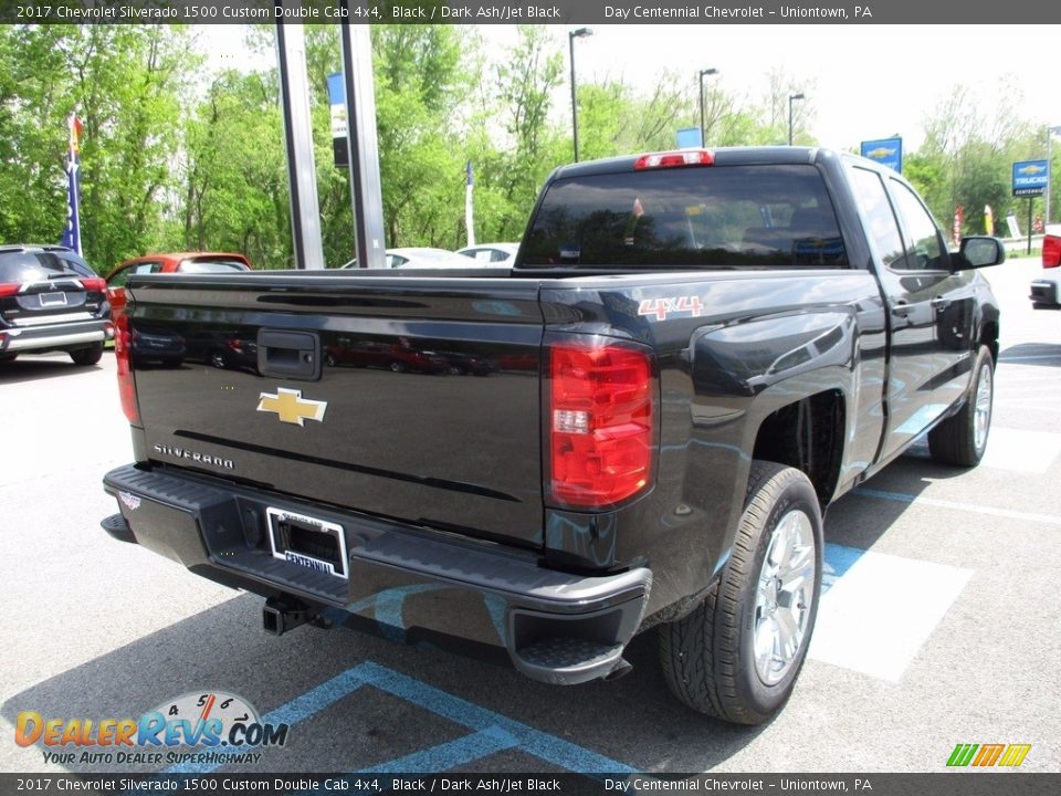 2017 Chevrolet Silverado 1500 Custom Double Cab 4x4 Black / Dark Ash/Jet Black Photo #6