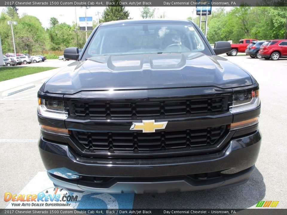 2017 Chevrolet Silverado 1500 Custom Double Cab 4x4 Black / Dark Ash/Jet Black Photo #9