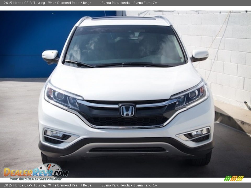 2015 Honda CR-V Touring White Diamond Pearl / Beige Photo #7