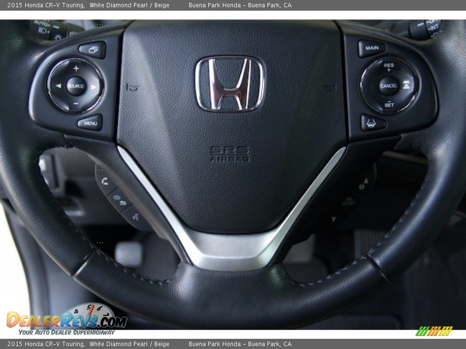 2015 Honda CR-V Touring White Diamond Pearl / Beige Photo #11