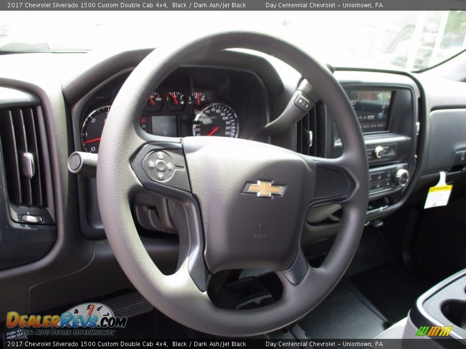 2017 Chevrolet Silverado 1500 Custom Double Cab 4x4 Black / Dark Ash/Jet Black Photo #14