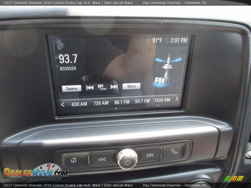 2017 Chevrolet Silverado 1500 Custom Double Cab 4x4 Black / Dark Ash/Jet Black Photo #16