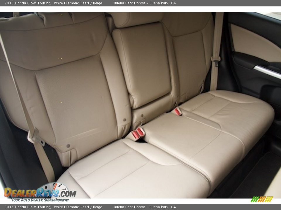 2015 Honda CR-V Touring White Diamond Pearl / Beige Photo #17