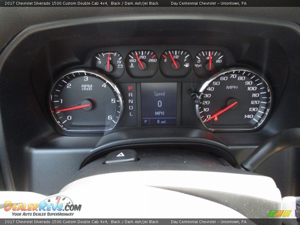 2017 Chevrolet Silverado 1500 Custom Double Cab 4x4 Black / Dark Ash/Jet Black Photo #20