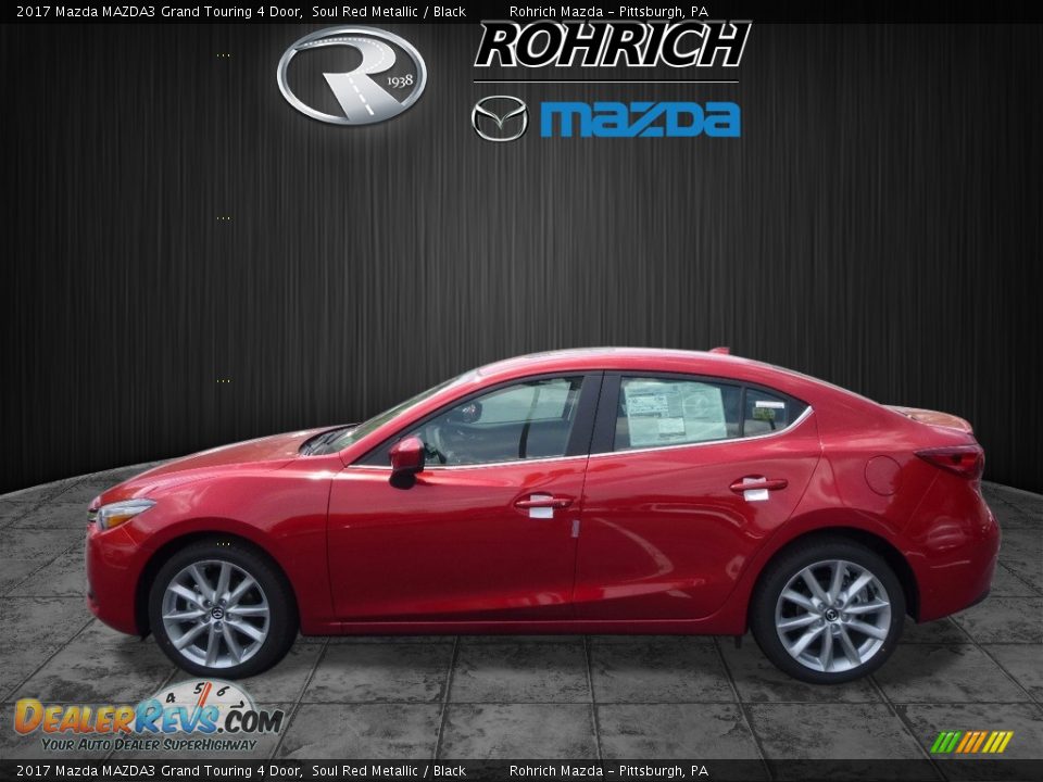 2017 Mazda MAZDA3 Grand Touring 4 Door Soul Red Metallic / Black Photo #3