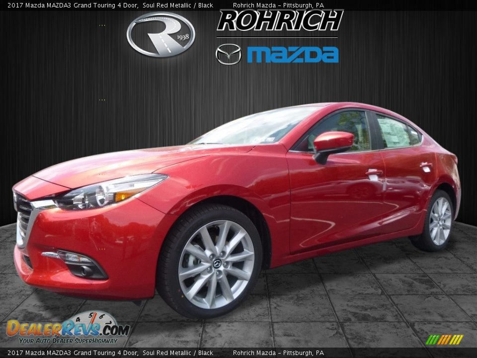 2017 Mazda MAZDA3 Grand Touring 4 Door Soul Red Metallic / Black Photo #4