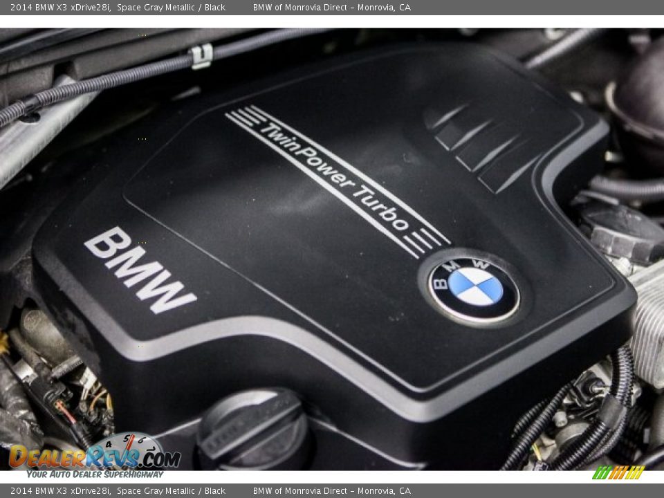 2014 BMW X3 xDrive28i Space Gray Metallic / Black Photo #28