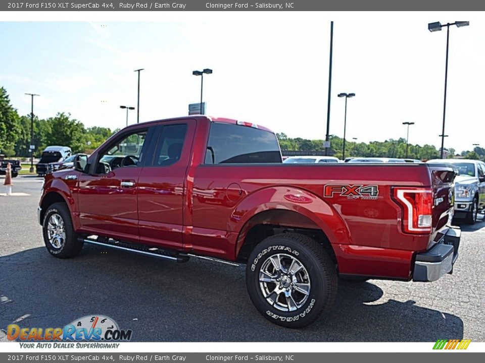 2017 Ford F150 XLT SuperCab 4x4 Ruby Red / Earth Gray Photo #18