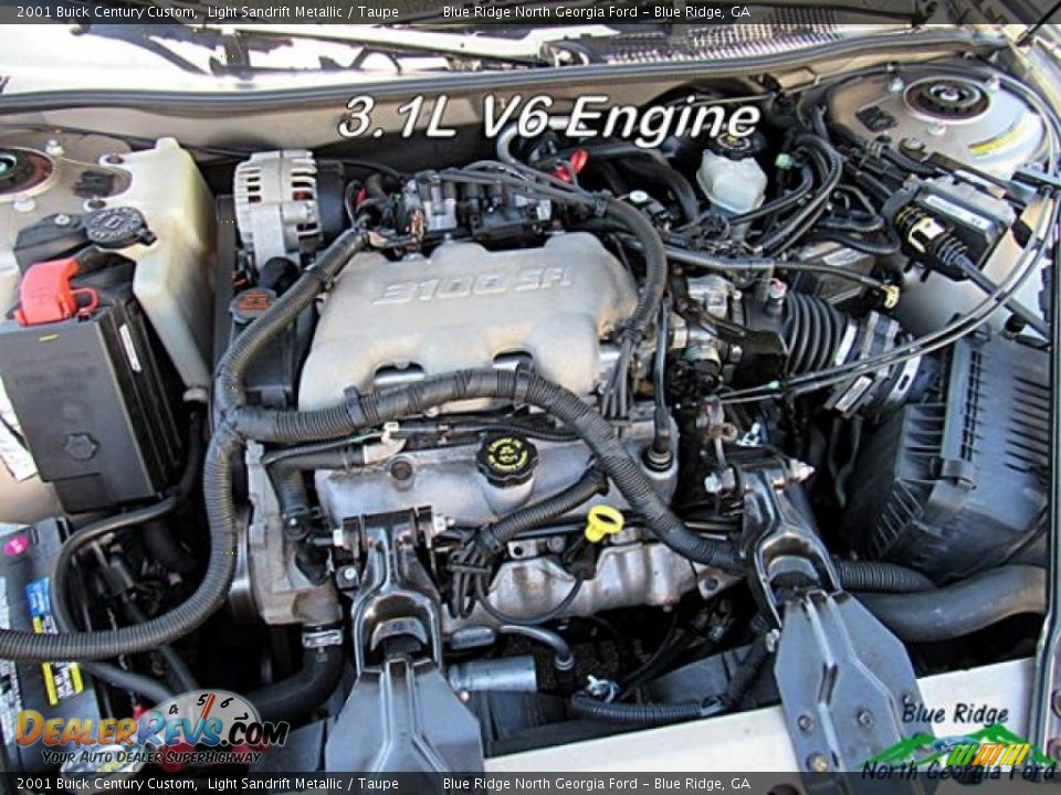 2001 Buick Century Custom Light Sandrift Metallic / Taupe Photo #11