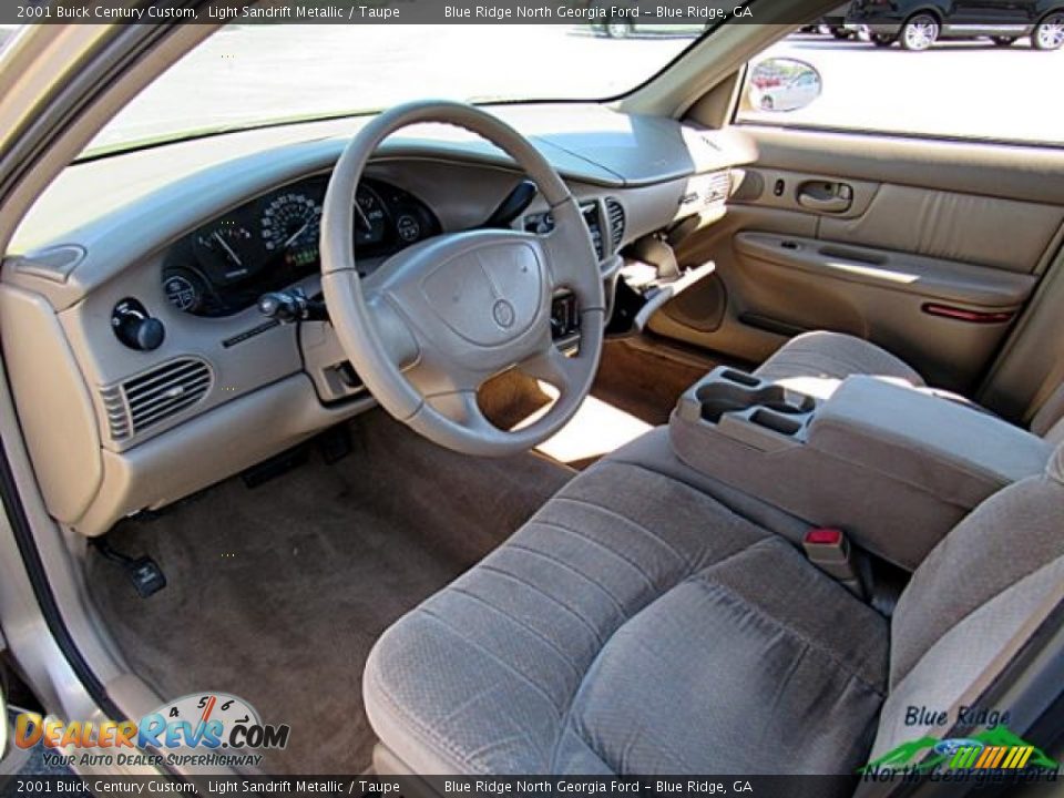 2001 Buick Century Custom Light Sandrift Metallic / Taupe Photo #13
