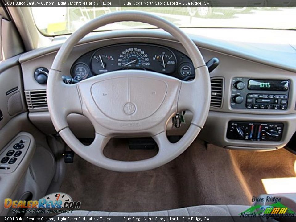 2001 Buick Century Custom Light Sandrift Metallic / Taupe Photo #20