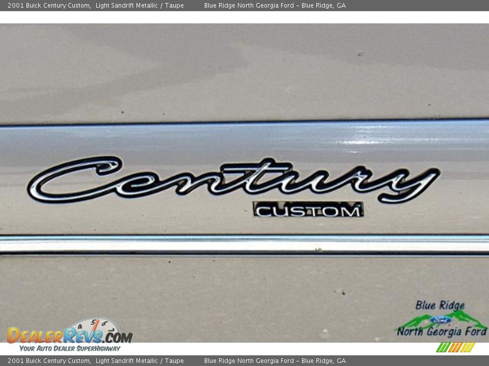 2001 Buick Century Custom Light Sandrift Metallic / Taupe Photo #31