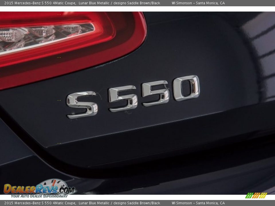 2015 Mercedes-Benz S 550 4Matic Coupe Lunar Blue Metallic / designo Saddle Brown/Black Photo #7
