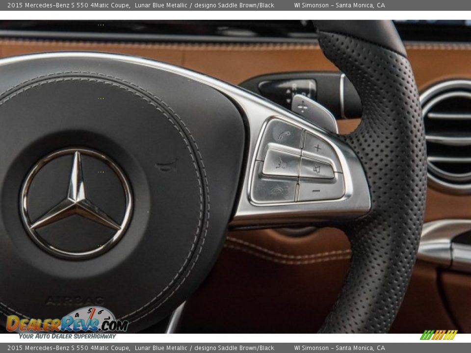 2015 Mercedes-Benz S 550 4Matic Coupe Lunar Blue Metallic / designo Saddle Brown/Black Photo #17
