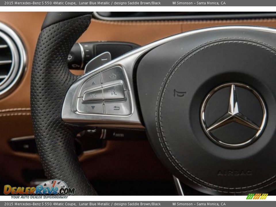 2015 Mercedes-Benz S 550 4Matic Coupe Lunar Blue Metallic / designo Saddle Brown/Black Photo #18