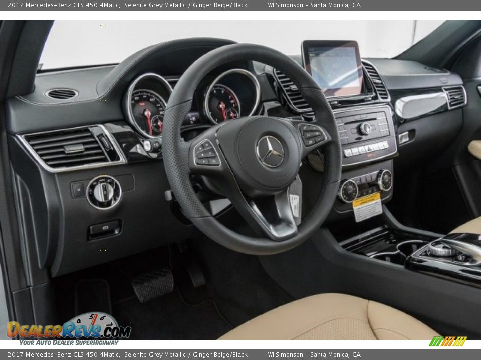 2017 Mercedes-Benz GLS 450 4Matic Selenite Grey Metallic / Ginger Beige/Black Photo #6