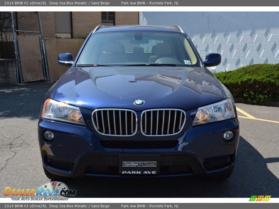 2014 BMW X3 xDrive28i Deep Sea Blue Metallic / Sand Beige Photo #7