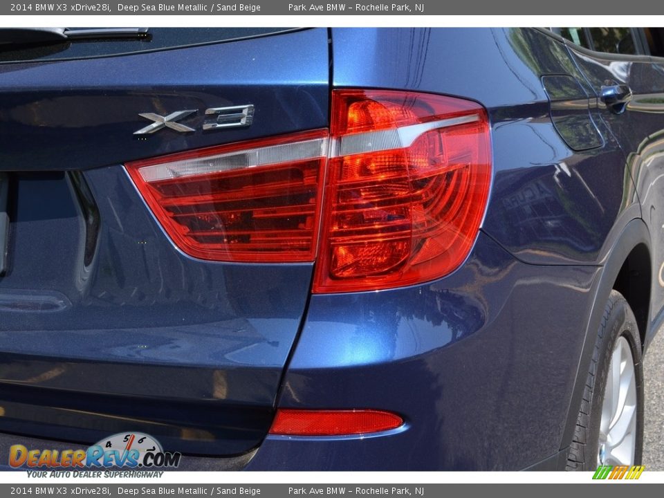 2014 BMW X3 xDrive28i Deep Sea Blue Metallic / Sand Beige Photo #23