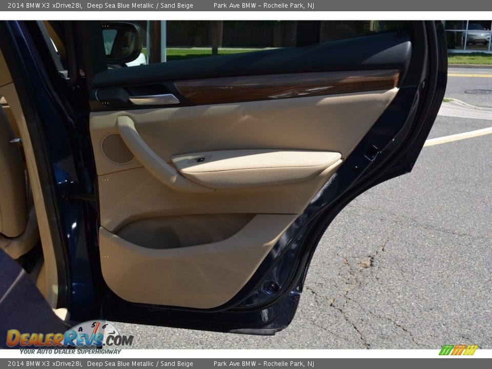 2014 BMW X3 xDrive28i Deep Sea Blue Metallic / Sand Beige Photo #24