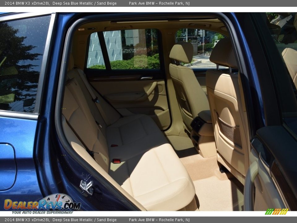 2014 BMW X3 xDrive28i Deep Sea Blue Metallic / Sand Beige Photo #25