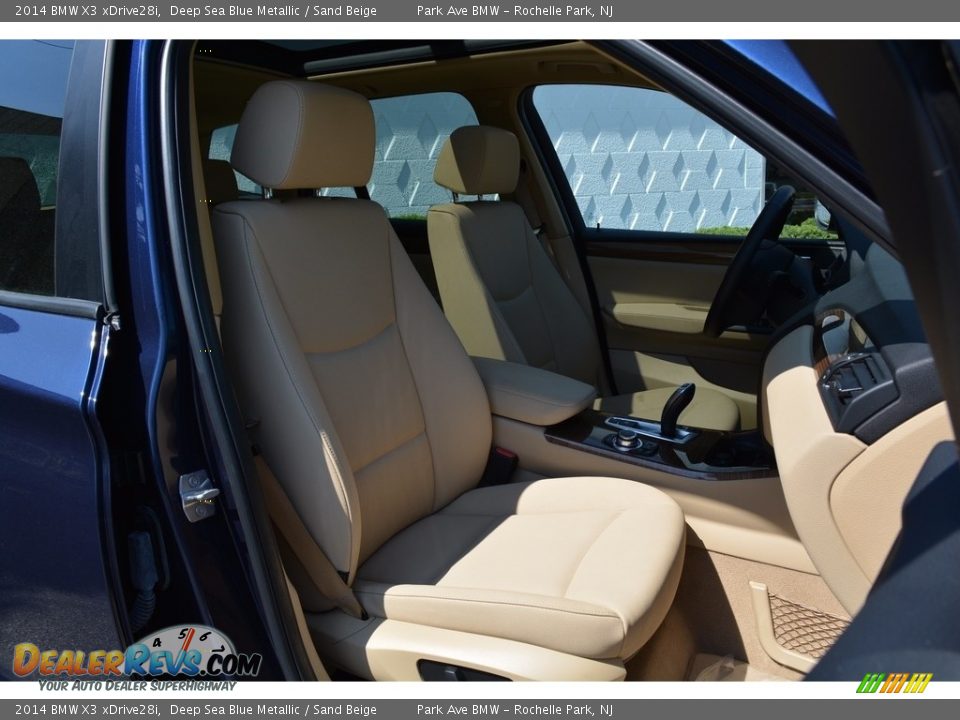 2014 BMW X3 xDrive28i Deep Sea Blue Metallic / Sand Beige Photo #29