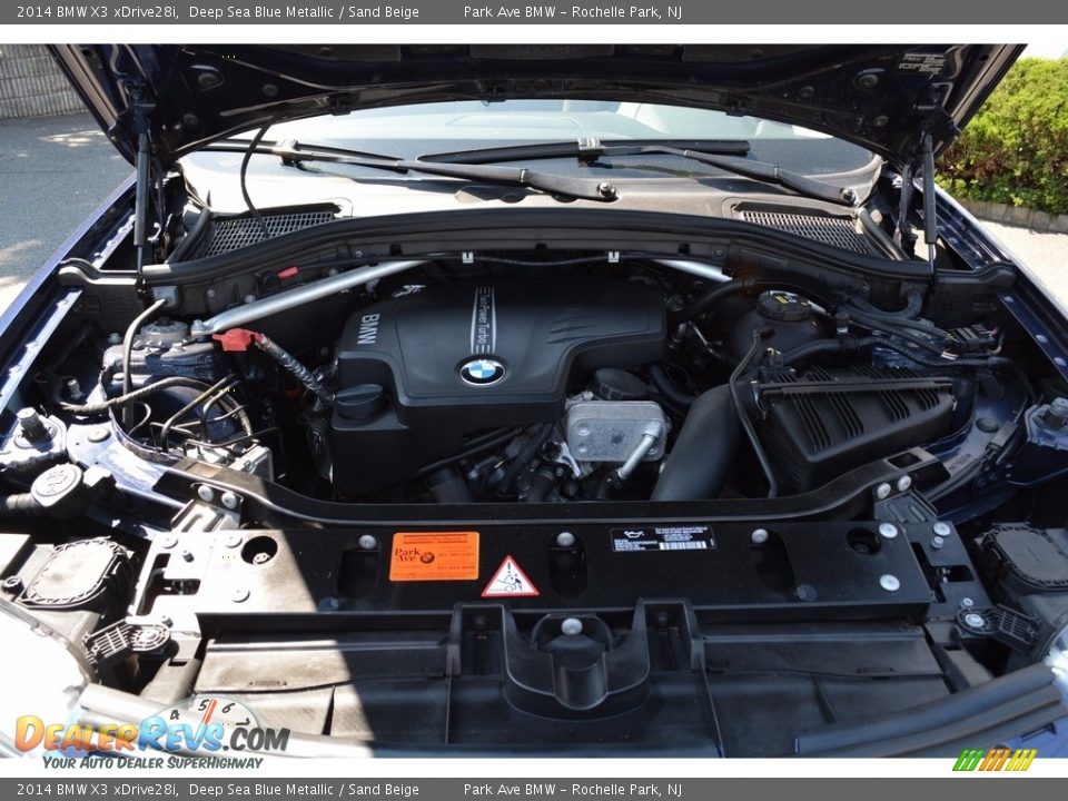 2014 BMW X3 xDrive28i Deep Sea Blue Metallic / Sand Beige Photo #30