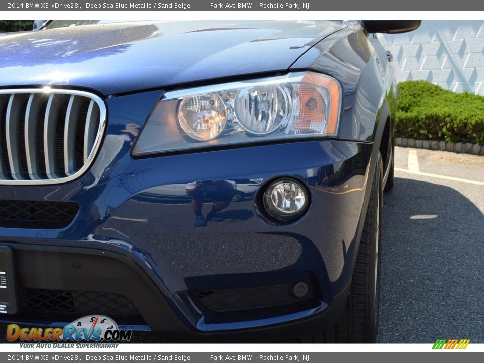 2014 BMW X3 xDrive28i Deep Sea Blue Metallic / Sand Beige Photo #31
