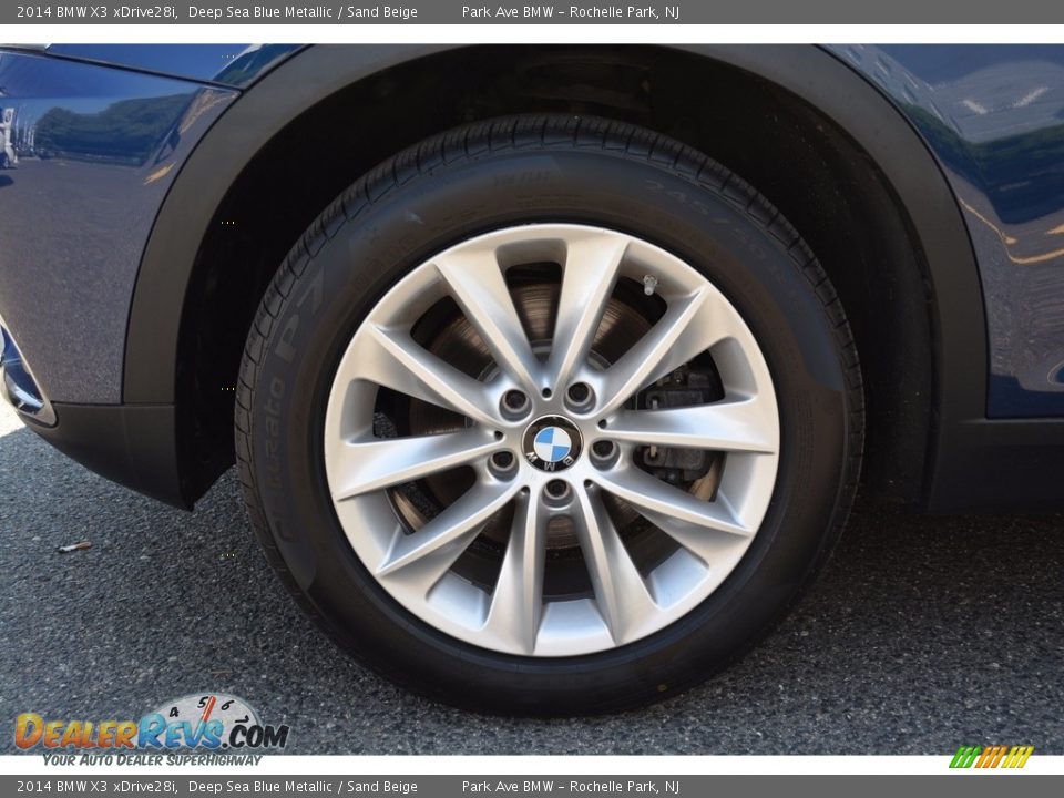 2014 BMW X3 xDrive28i Deep Sea Blue Metallic / Sand Beige Photo #32