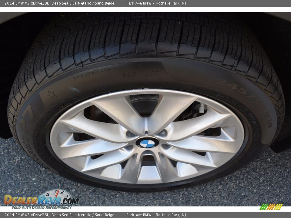 2014 BMW X3 xDrive28i Deep Sea Blue Metallic / Sand Beige Photo #33