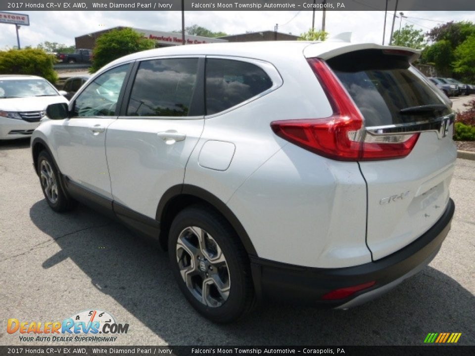 2017 Honda CR-V EX AWD White Diamond Pearl / Ivory Photo #2