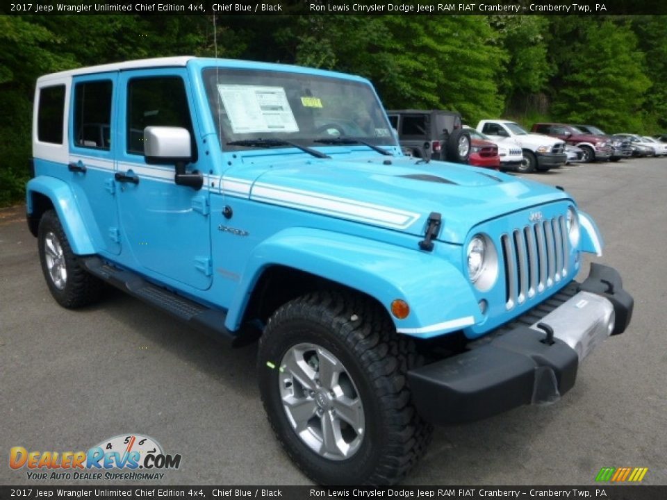 2017 Jeep Wrangler Unlimited Chief Edition 4x4 Chief Blue / Black Photo #7