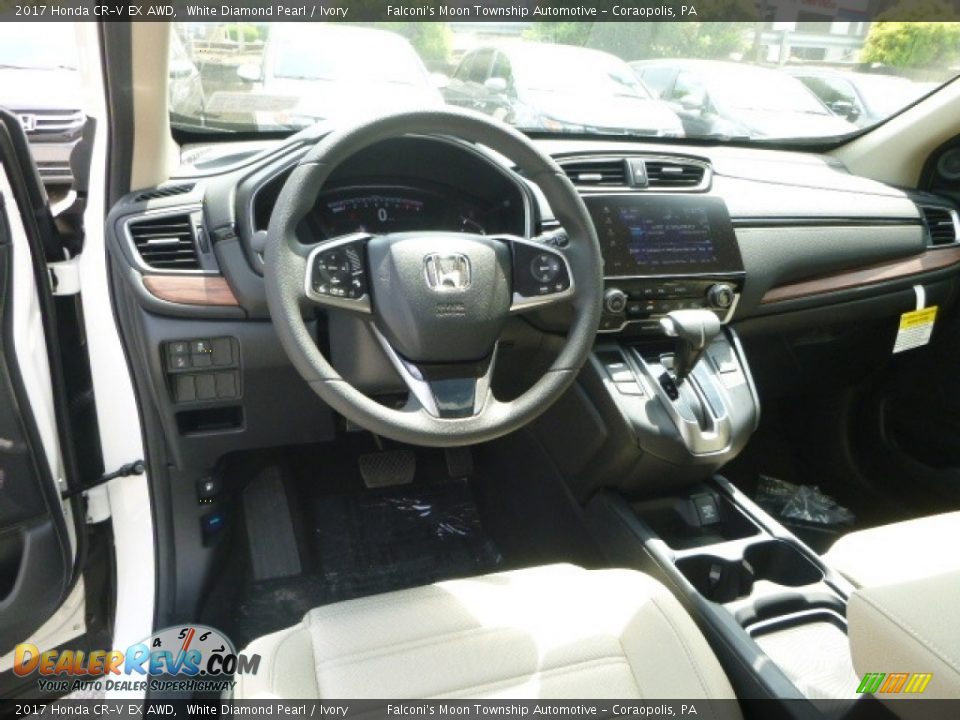 2017 Honda CR-V EX AWD White Diamond Pearl / Ivory Photo #10