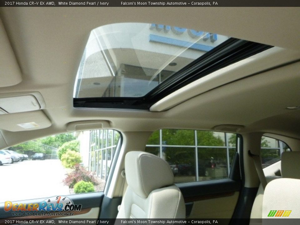 2017 Honda CR-V EX AWD White Diamond Pearl / Ivory Photo #12
