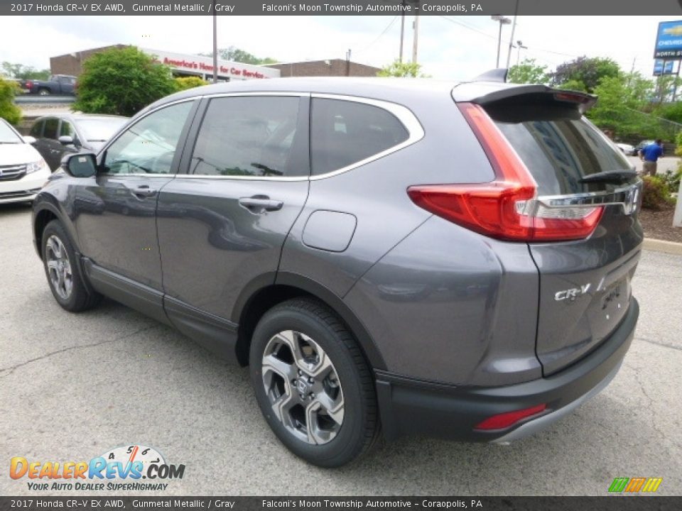 2017 Honda CR-V EX AWD Gunmetal Metallic / Gray Photo #2