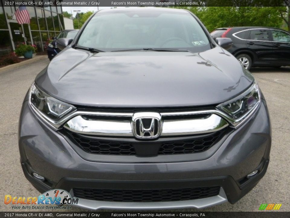 2017 Honda CR-V EX AWD Gunmetal Metallic / Gray Photo #6