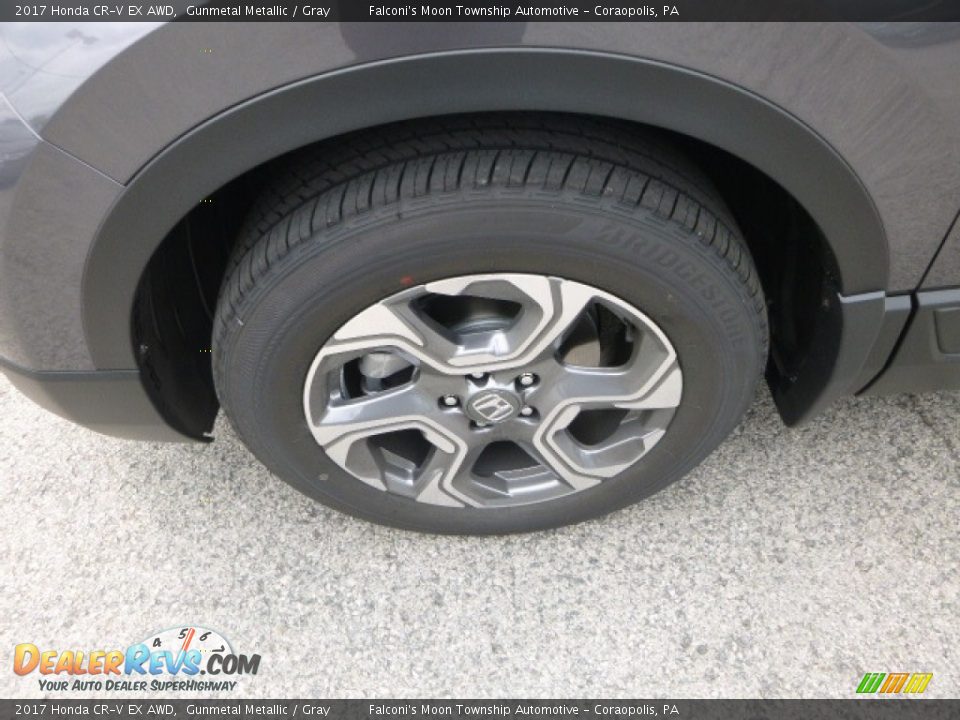 2017 Honda CR-V EX AWD Gunmetal Metallic / Gray Photo #7