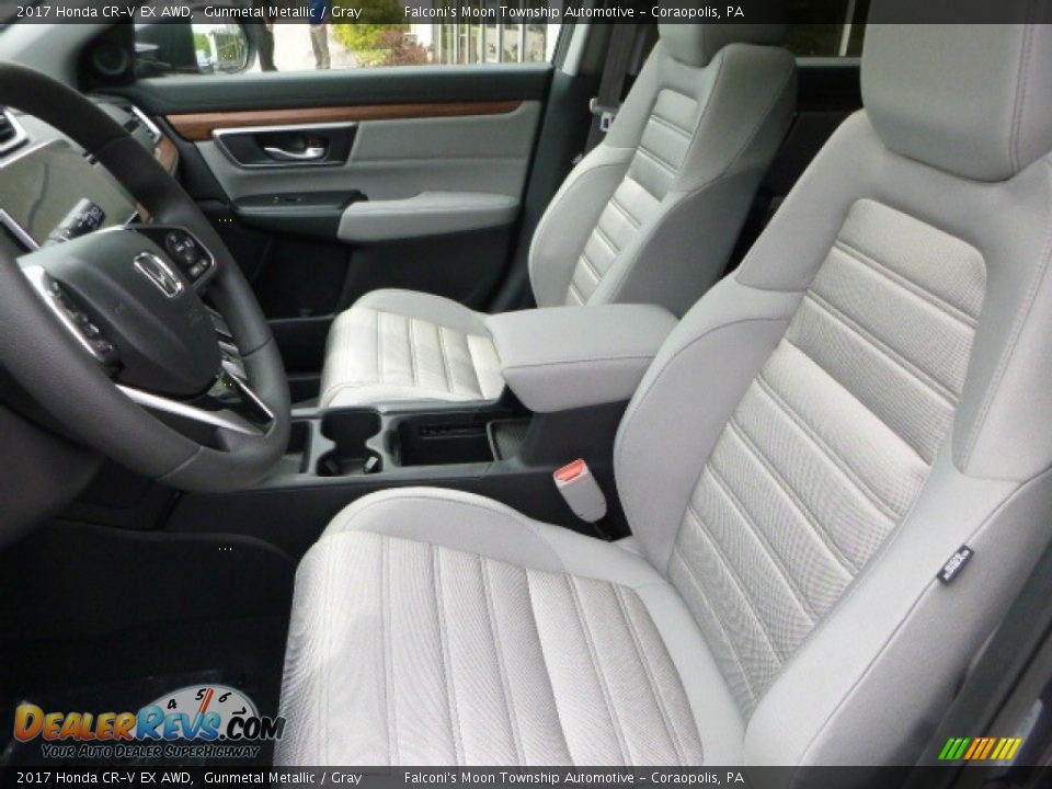 2017 Honda CR-V EX AWD Gunmetal Metallic / Gray Photo #8